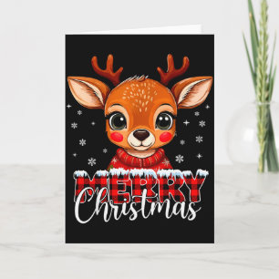 Tarjeta Renovales Navideños Reno Navidad Familia Parejas H