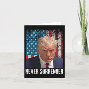 Tarjeta Renuncia a Trump Mug Shot 2024 Presidente american