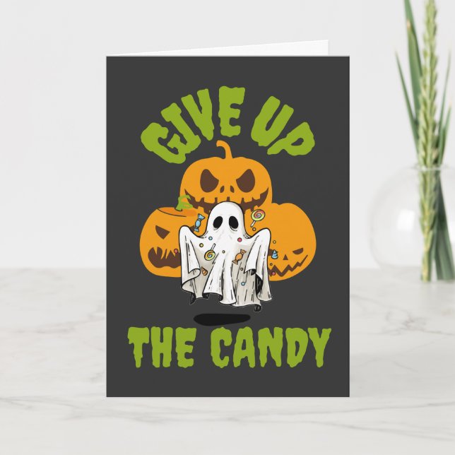Tarjeta Renunciar al saludo de Candy Halloween (Anverso)