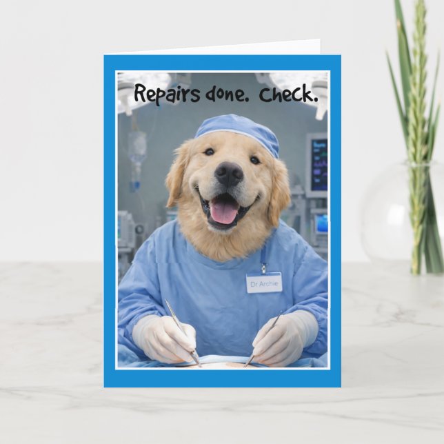 Tarjeta Repairs Done Get Well Card  SG-1 (Anverso)