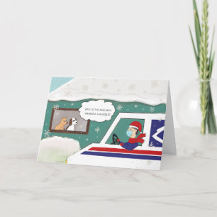 Tarjeta Repartidor de Navidad Gracias Trabajador Esencial