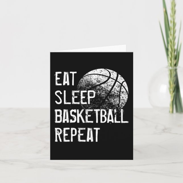 Tarjeta Repetición de básquetbol para dormir para hombres  (Anverso)