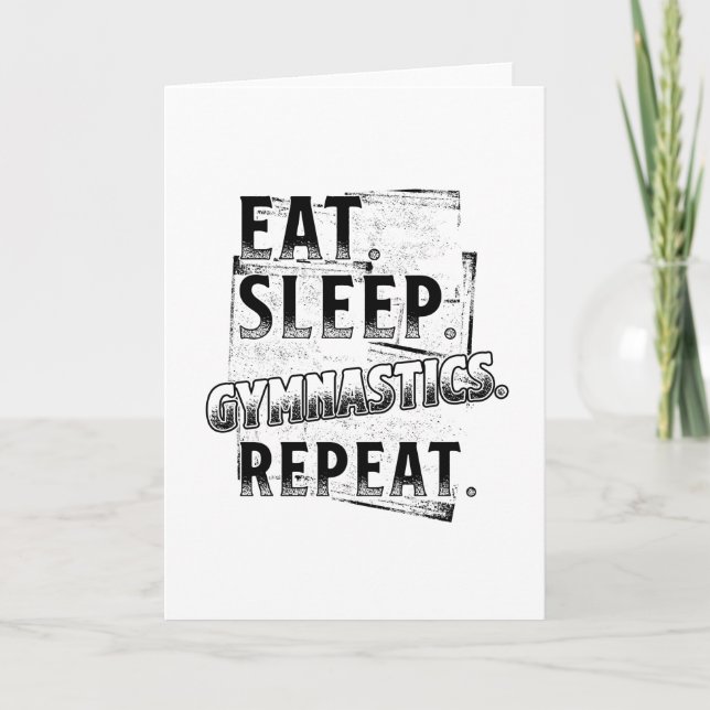 Tarjeta Repetición de Gimnasia de Sueño Comido (Anverso)