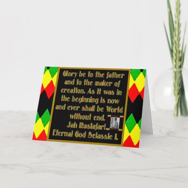 Tarjeta Repetición de rasta recibida antes de la ceremonia (Anverso)