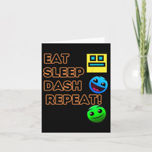 Tarjeta Repetir Dash Dormir Videojuego Geometría Jugador d