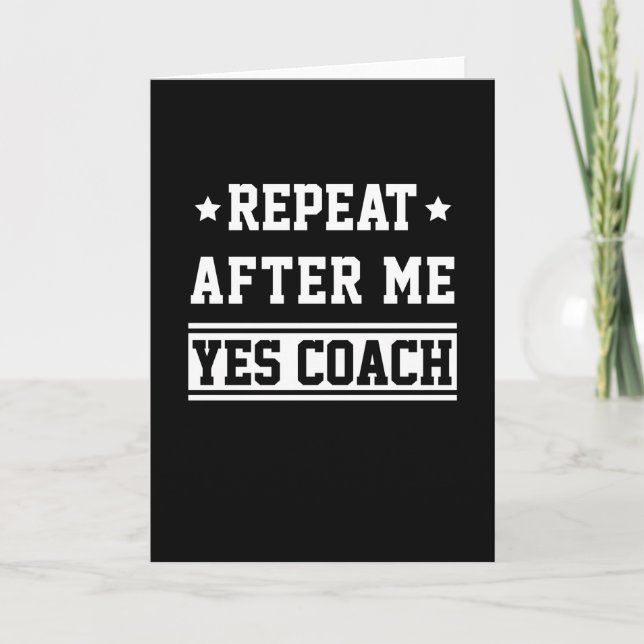 Tarjeta Repetir Después De Mi Sí Coach - Coaching (Anverso)