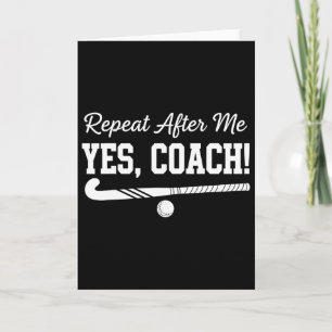 Tarjeta Repetir Después De Mí Sí Entrenador Equipo De Hock