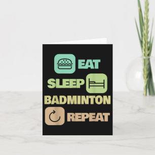 Tarjeta Repetir insignia de sueño - jugador de bádminton