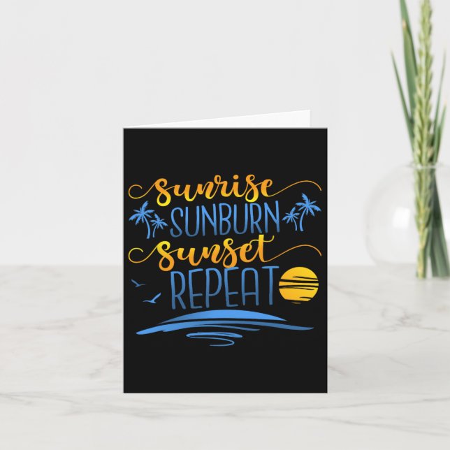 Tarjeta Repetir Sunrise Sunburn Sunset (Anverso)
