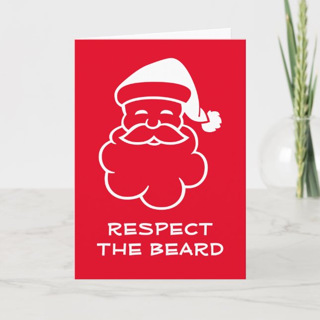 Tarjeta Repite la barba, Navidades de Santa Claus gracioso (Anverso)