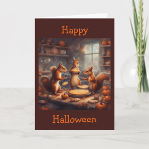 Tarjeta Repostería de Halloween de ardilla caprichosa