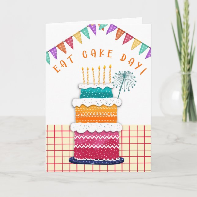 Tarjeta repostería de la carta de cumpleaños del día de la (Anverso)