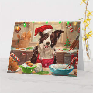 Tarjeta Repostería Navideña con Border Collie: Navidades F
