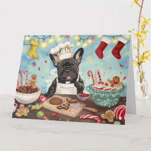 Tarjeta Repostería Navideña con Bulldog Francés: Navidad F