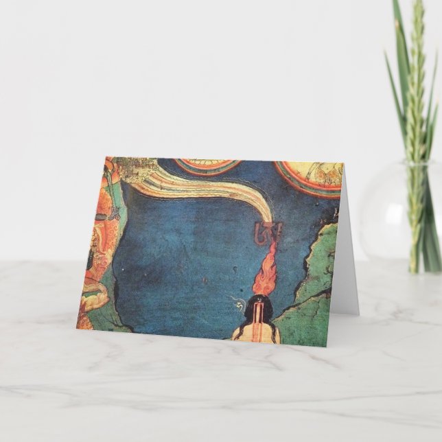 Tarjeta Representación Budista Tibetana Del Tummo (Anverso)