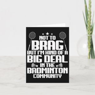 Tarjeta Reproductor de Badminton Match Shuttle Big Deal Ba