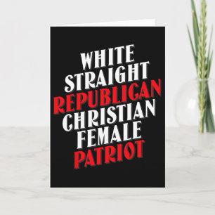 Tarjeta Republicano Blanco Recto Masculino Divertido Repub