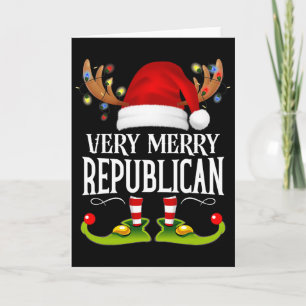 Tarjeta Republicano de Navidad muy alegre coincidente