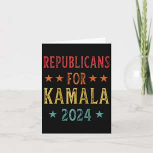Tarjeta Republicanos Para Kamala Harris W Waltz 2024 Ragla