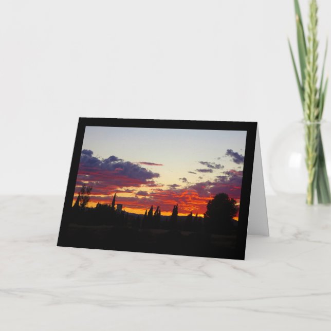 Tarjeta Rescoldos de paisaje crepuscular (Anverso)