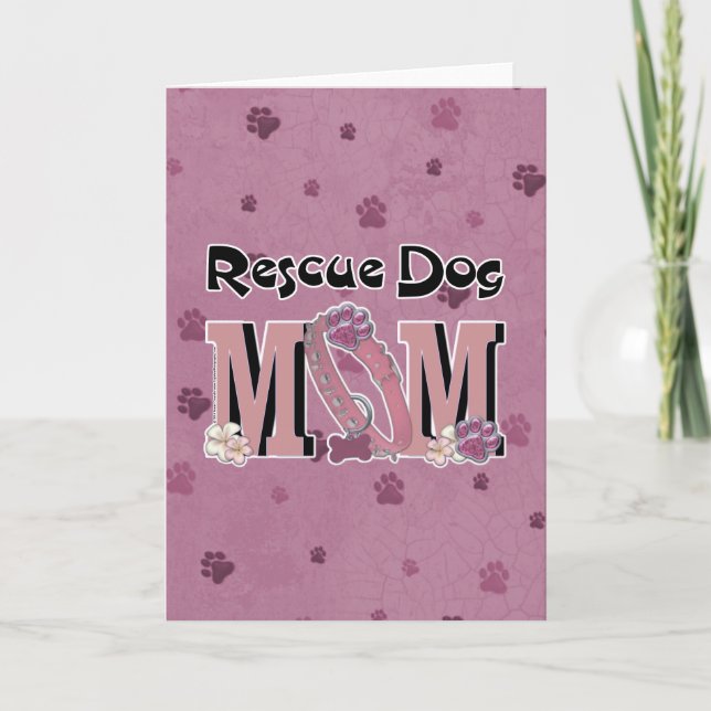 Tarjeta Rescue Dog MOM (Anverso)