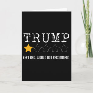 Tarjeta Reseña Anti-Trump Muy Mala No Recomendaría 1 