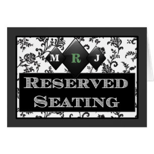 Tarjeta reservada del Rótulo del asiento