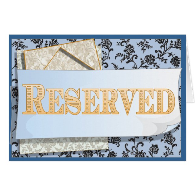 Tarjeta reservada del Rótulo del asiento (Anverso (Horizontal))