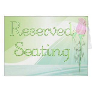 Tarjeta reservada del Rótulo del asiento
