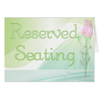 Tarjeta reservada del Rótulo del asiento