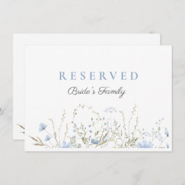 Tarjeta reservada para Boda de flor silvestre azul