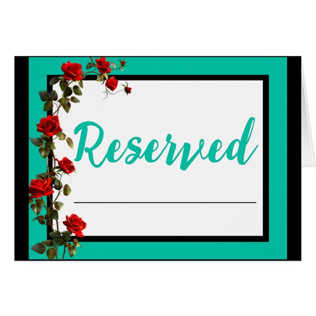 Tarjeta reservada para cráneos de azúcar de rosas  (Anverso (Horizontal))