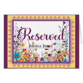 Tarjeta reservada para el cráneo de azúcar en jard