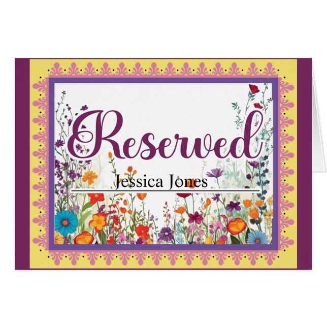 Tarjeta reservada para el cráneo de azúcar en jard (Anverso (Horizontal))