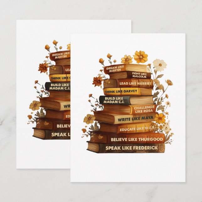 Tarjeta Reservar Mes de la Historia Negra (Anverso / Reverso)