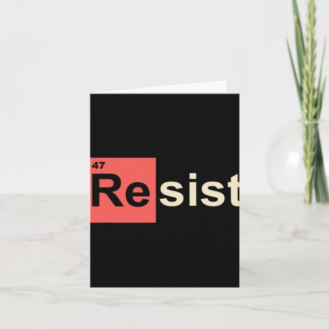 Tarjeta Resist 47 Símbolo químico de elemento Trump (Anverso)