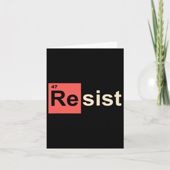 Tarjeta Resist 47 Símbolo químico de elemento Trump (Anverso)