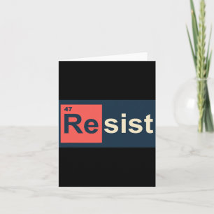 Tarjeta Resist 47 Tabla periódica Anti Trump