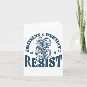 Tarjeta Resist 8647 Disentimiento Persiste Femi Floral Ant