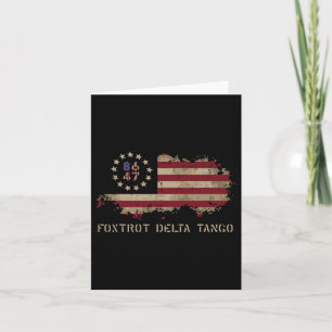 Tarjeta Resist 8647 Foxtrot Delta Tango Bandera Estadounid