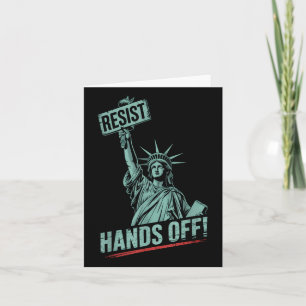 Tarjeta Resist - Anti Trump Quita De La Estatua De La Libe