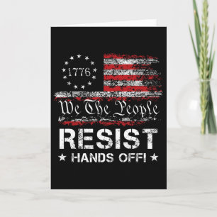 Tarjeta Resist Hands Off Vintage Nosotros El Pueblo Bander