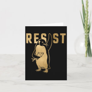 Tarjeta Resist Penguin Activism Diseño Gráfico 6