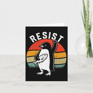 Tarjeta Resist Penguin Retro Resist Graphic