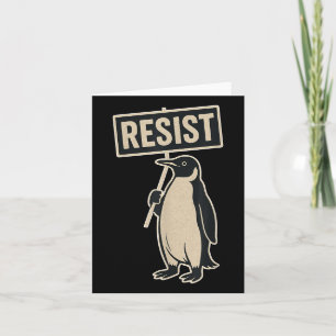 Tarjeta Resista a la protesta de pingüinos contra el gráfi