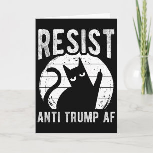 Tarjeta Resiste Anti Trump Af Resistencia Anti Trump Gato