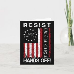 Tarjeta Resistiendo Las Manos Fuera Protesta Nosotros, La 
