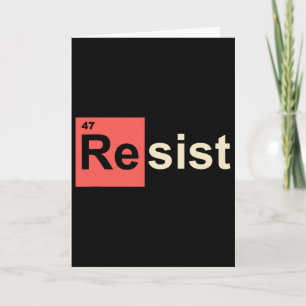 Tarjeta Resistir 47 Símbolo Químico del Elemento Trump