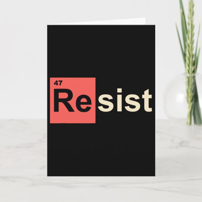 Tarjeta Resistir 47 Símbolo Químico del Elemento Trump (Anverso)