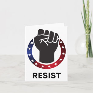 Tarjeta Resistir a la protesta política contra Trump - res